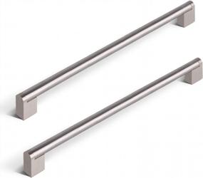img 4 attached to 50 Pack 10" Stainless Steel Kitchen Drawer Pulls - Brushed Nickel Boss Bar Cabinet Handles