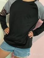 img 1 attached to Cute And Cozy: EVALESS Long Sleeve Shirts For Girls - Striped Tops With Plain Pullovers And Crewnecks review by Paul Tucker