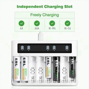 img 3 attached to EBL Smart LCD Charger With 2800MAh Rechargeable AA Batteries 4Pcs & 1100MAh AAA Batteries 4Pcs Combo - High-Performance And Convenient Rechargeable Batteries And Charger Set