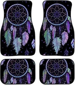 img 2 attached to Chaqlin Dreamcatcher Car Floor Mats - Premium Quality 4-Piece Full Set, All-Weather Vehicle Floor Mat Carpet