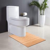нескользящий коврик для туалета из натурального бамбука, u-образный ковер с многопанельной полосой, складная рулонная нескользящая ткань для использования в помещении логотип