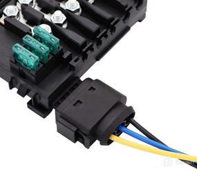 img 2 attached to 🔋 1J0937550 Battery Fuse Box Terminal with Wiring Harness Pigtail Connector - Compatible with 99-04 VW Beetle Jetta Bora Golf MK4