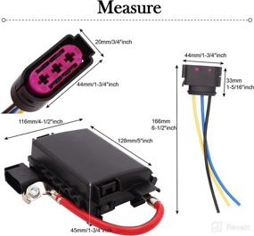 img 3 attached to 🔋 1J0937550 Battery Fuse Box Terminal with Wiring Harness Pigtail Connector - Compatible with 99-04 VW Beetle Jetta Bora Golf MK4