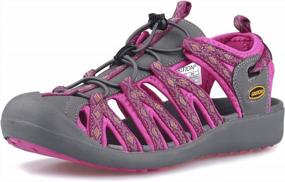 img 4 attached to 👟 GRITION Closed Toe Hiking Sandals for Women: Waterproof, Lightweight, and Adjustable – Ideal for Outdoor Adventures and Summer Comfort