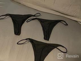 img 6 attached to Get Beach-Ready With ETAOLINE'S Solid G-String Thong Bikini Bottoms For Women