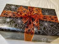 img 1 attached to Halloween Ribbon Wired Set - 6 Rolls Of Assorted Swirl Sheer Organza Glitter Ribbon For Crafts And Gift Wrapping, Featuring 2.5-Inch Holiday Ribbons With Spooky Designs, Each Roll 6 Yards Long review by Fred Reid
