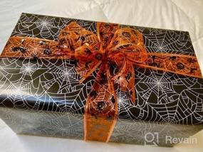 img 6 attached to Halloween Ribbon Wired Set - 6 Rolls Of Assorted Swirl Sheer Organza Glitter Ribbon For Crafts And Gift Wrapping, Featuring 2.5-Inch Holiday Ribbons With Spooky Designs, Each Roll 6 Yards Long