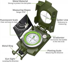 img 3 attached to Get Accurate Navigation With Proster'S Professional Military Compass - Perfect For Camping, Hunting, Hiking And Geology Activities!