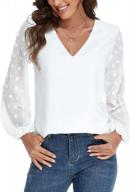 chic and comfortable goory swiss dot blouses with lantern sleeves for women logo