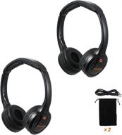 🎧 in-car dvd infrared wireless headphones – universal 2 channel ir headphones, on-ear car headphones (2 pack) logo