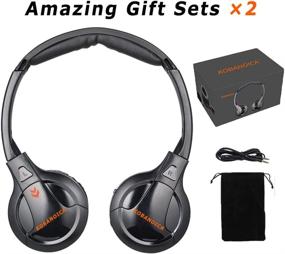 img 1 attached to 🎧 In-Car DVD Infrared Wireless Headphones – Universal 2 Channel IR Headphones, On-Ear Car Headphones (2 Pack)