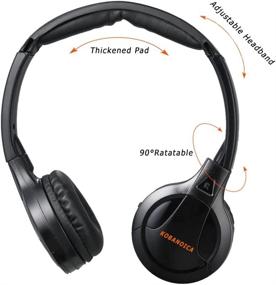 img 3 attached to 🎧 In-Car DVD Infrared Wireless Headphones – Universal 2 Channel IR Headphones, On-Ear Car Headphones (2 Pack)