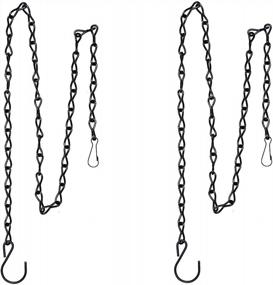 img 4 attached to Black 35 Inch Hanging Chain For Bird Feeders, Planters, Lanterns And Ornaments - 2 Pack