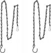 black 35 inch hanging chain for bird feeders, planters, lanterns and ornaments - 2 pack logo