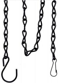 img 3 attached to Black 35 Inch Hanging Chain For Bird Feeders, Planters, Lanterns And Ornaments - 2 Pack