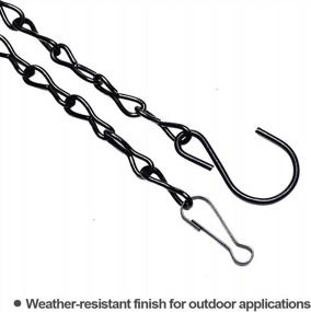 img 2 attached to Black 35 Inch Hanging Chain For Bird Feeders, Planters, Lanterns And Ornaments - 2 Pack