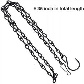 img 1 attached to Black 35 Inch Hanging Chain For Bird Feeders, Planters, Lanterns And Ornaments - 2 Pack