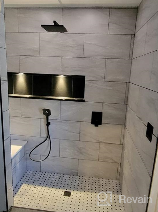 img 1 attached to Upgrade Your Bathroom with Gabrylly Shower System: Wall Mounted High Pressure 10" Rain Shower Head and 3-Setting Handheld Set - Complete Faucet Kit with 2-Way Valve in Brushed Nickel review by Joe Jimenez