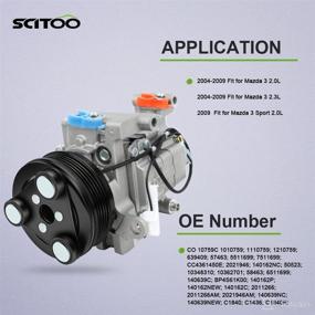 img 3 attached to 🔧 SCITOO CO 10759C AC Compressor Compatible with Mazda 3 2.0L 2.3L (2004-2009) and Mazda 5 2.3L (2006-2010)