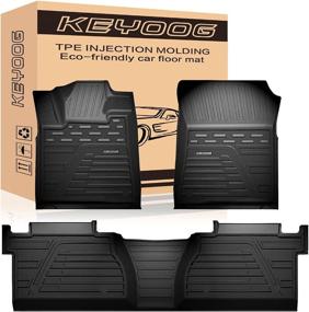 img 4 attached to KEYOOG All Weather Automotive Accessories Compatible Interior Accessories : Floor Mats & Cargo Liners