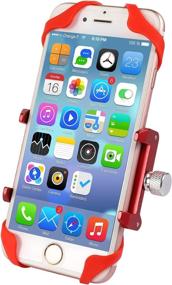 img 4 attached to 🚲 GUB Bicycle & Motorcycle Phone Mount: Adjustable Aluminum Alloy Holder for iPhone X/XR/Xs/Plus & Samsung S9/S8/Note (Red with Band)