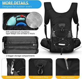 img 3 attached to 🎒 CITCAR Hydration Backpack with 3L Water Bladder - Ideal Water Backpack for Hiking, Running, and Cycling - Fits Men, Women, and Kids - Keep Liquids Cool for Up to 5 Hours