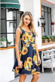 img 3 attached to 🌺 FENSACE Hawaiian Summer Sundress Floral 81: Perfect Women's Clothing for Stylish Beach Days