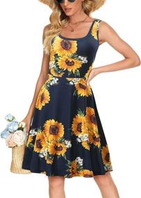 img 4 attached to 🌺 FENSACE Hawaiian Summer Sundress Floral 81: Perfect Women's Clothing for Stylish Beach Days