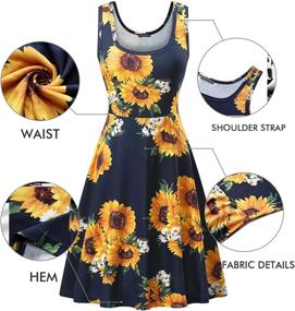 img 2 attached to 🌺 FENSACE Hawaiian Summer Sundress Floral 81: Perfect Women's Clothing for Stylish Beach Days