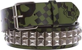 img 2 attached to 👉 Silver Studded Leather Women's Accessories - Belts with Skull Tattoo Design