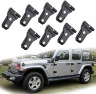 enrand наружная дверная петля накладка аксессуары для 2018-2021 jeep wrangler jl jlu sports sahara freedom rubicon unlimited gladiator jt 2-дверный и 4-дверный - набор из 8 предметов логотип