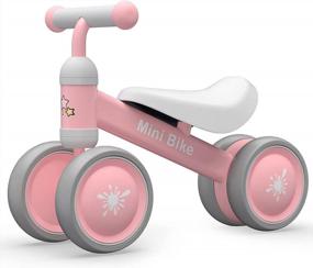 img 4 attached to First Birthday Gifts: Baby Balance Bikes For 10-24 Month Old Boys And Girls - Toddler Walkers And Riding Toys With 4 Wheels, No Pedal Infant Bicycle - Perfect For New Year And Holiday Celebrations