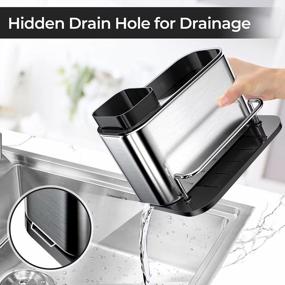 img 1 attached to Keep Your Kitchen And Bathroom Neat And Tidy With ODesign Stainless Steel Sink Caddy Dispenser - Ideal For Campers And RVs