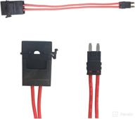 🔌 specialized ecu repair car fuse holder connector - mini atm, 32v, 20 amp, 16 gauge, red wire cable - efficient tap and test for automotive circuits, ideal for hard to reach fusebox panels - 11.5 inch logo