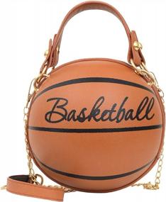 img 4 attached to Women'S Basketball Shaped Crossbody Bag - Adjustable Strap PU Handbag With Messenger Style