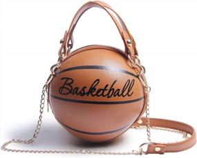 img 3 attached to Women'S Basketball Shaped Crossbody Bag - Adjustable Strap PU Handbag With Messenger Style