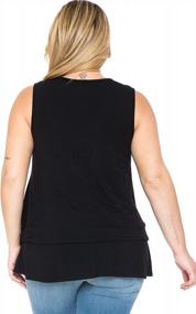 img 3 attached to Stylish And Comfortable: LEEBE Women'S Plus Size V-Neck Tier Tank In Sizes 1X-5X