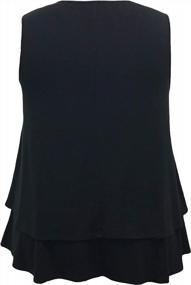 img 1 attached to Stylish And Comfortable: LEEBE Women'S Plus Size V-Neck Tier Tank In Sizes 1X-5X
