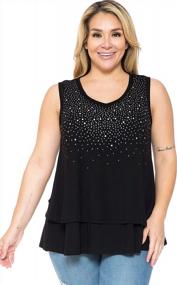 img 4 attached to Stylish And Comfortable: LEEBE Women'S Plus Size V-Neck Tier Tank In Sizes 1X-5X