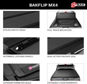 img 1 attached to Максимизируйте безопасность кузова своего грузовика Ford F-150 с жестким складным кожухом BAKFlip MX4 Tonneau - Подходит для кузова длиной 6 футов 7 дюймов.