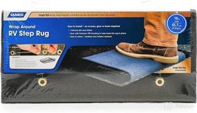 img 4 attached to Camco 42907 Gray Premium Wrap Around RV Step Rug (100% Polyester (17