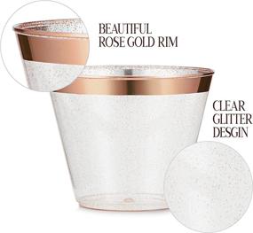 img 3 attached to 🌹 Premium 100 Rose Gold Cups - Elegant & Sturdy Disposable Party Cups for Weddings, Birthdays & More