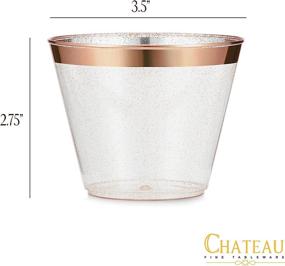 img 2 attached to 🌹 Premium 100 Rose Gold Cups - Elegant & Sturdy Disposable Party Cups for Weddings, Birthdays & More