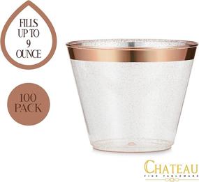 img 1 attached to 🌹 Premium 100 Rose Gold Cups - Elegant & Sturdy Disposable Party Cups for Weddings, Birthdays & More