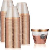 🌹 premium 100 rose gold cups - elegant & sturdy disposable party cups for weddings, birthdays & more logo