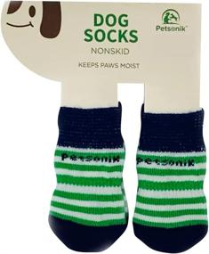 img 1 attached to 🐾 PETSONIK Anti-Slip Dog Socks: Set of 4 Paw Protectors for Indoor Hardwood Floors | Small, Medium & Large Dogs | Green, Medium