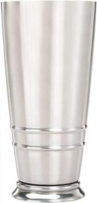 img 4 attached to Stainless Steel Cocktail Tin With Embossed Ribs - Large 28 Oz Capacity For Flawless Drink Mixing