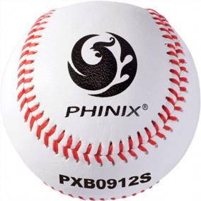 img 2 attached to Молодежные бейсбольные мячи PHINIX из цельнозерновой кожи - набор из 12 шт.