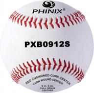 phinix full grain leather youth baseballs - set of 12 logo