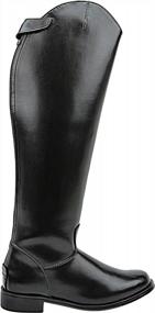 img 1 attached to Hispar Mens Man Decent Dress Dressage Boots With Back Zipper Riding English Equestrian Black